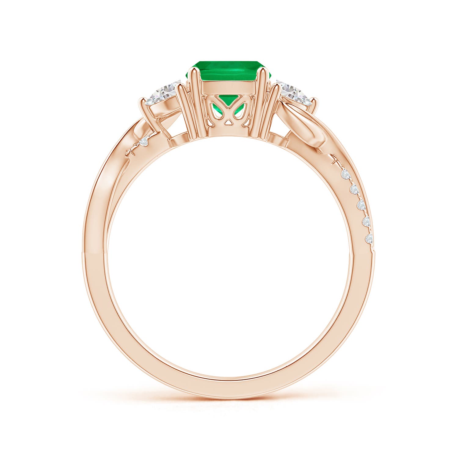 AAA - Emerald / 1.37 CT / 14 KT Rose Gold