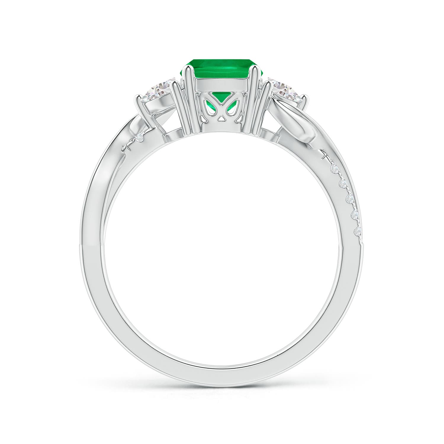 AAA - Emerald / 1.37 CT / 14 KT White Gold