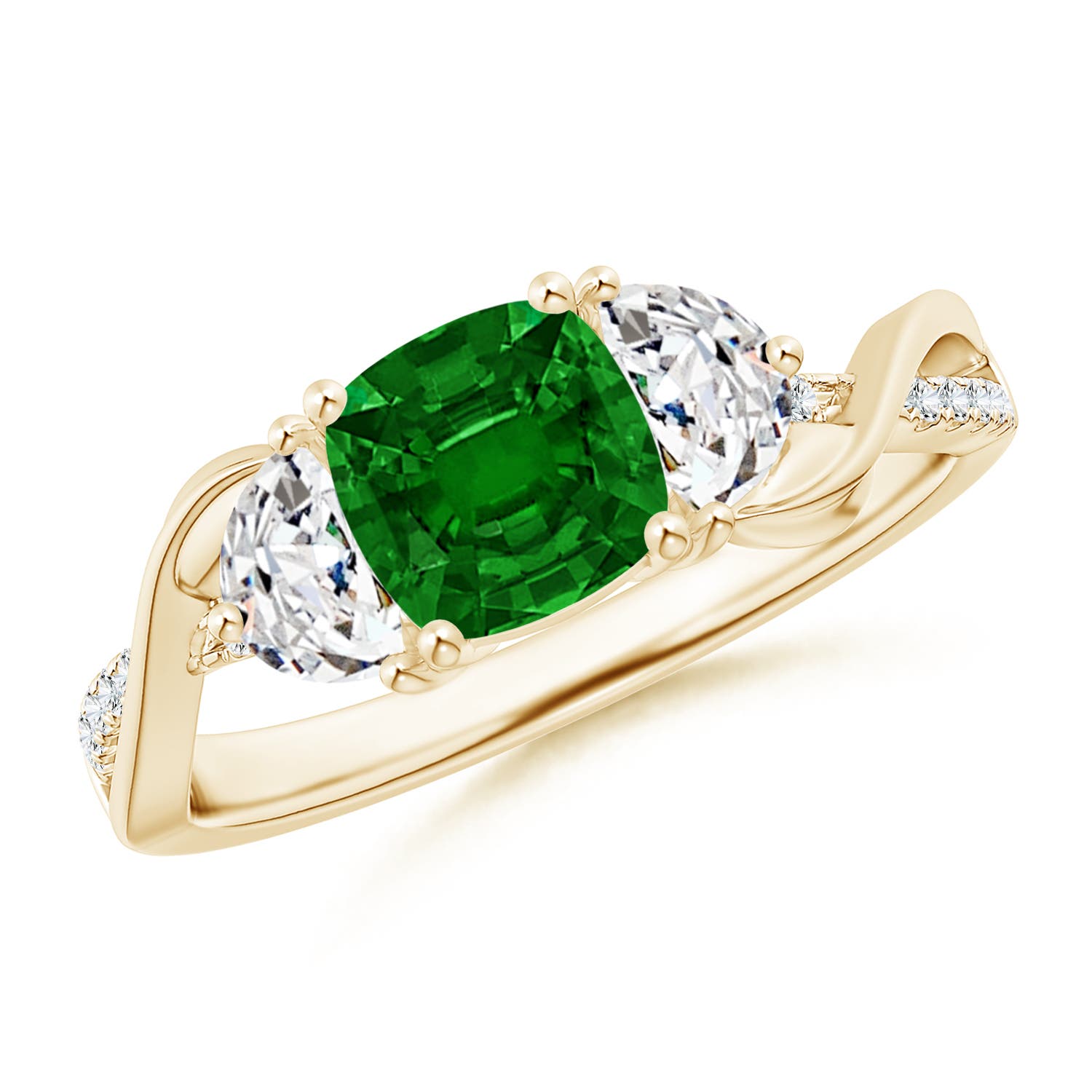 AAAA - Emerald / 1.37 CT / 14 KT Yellow Gold