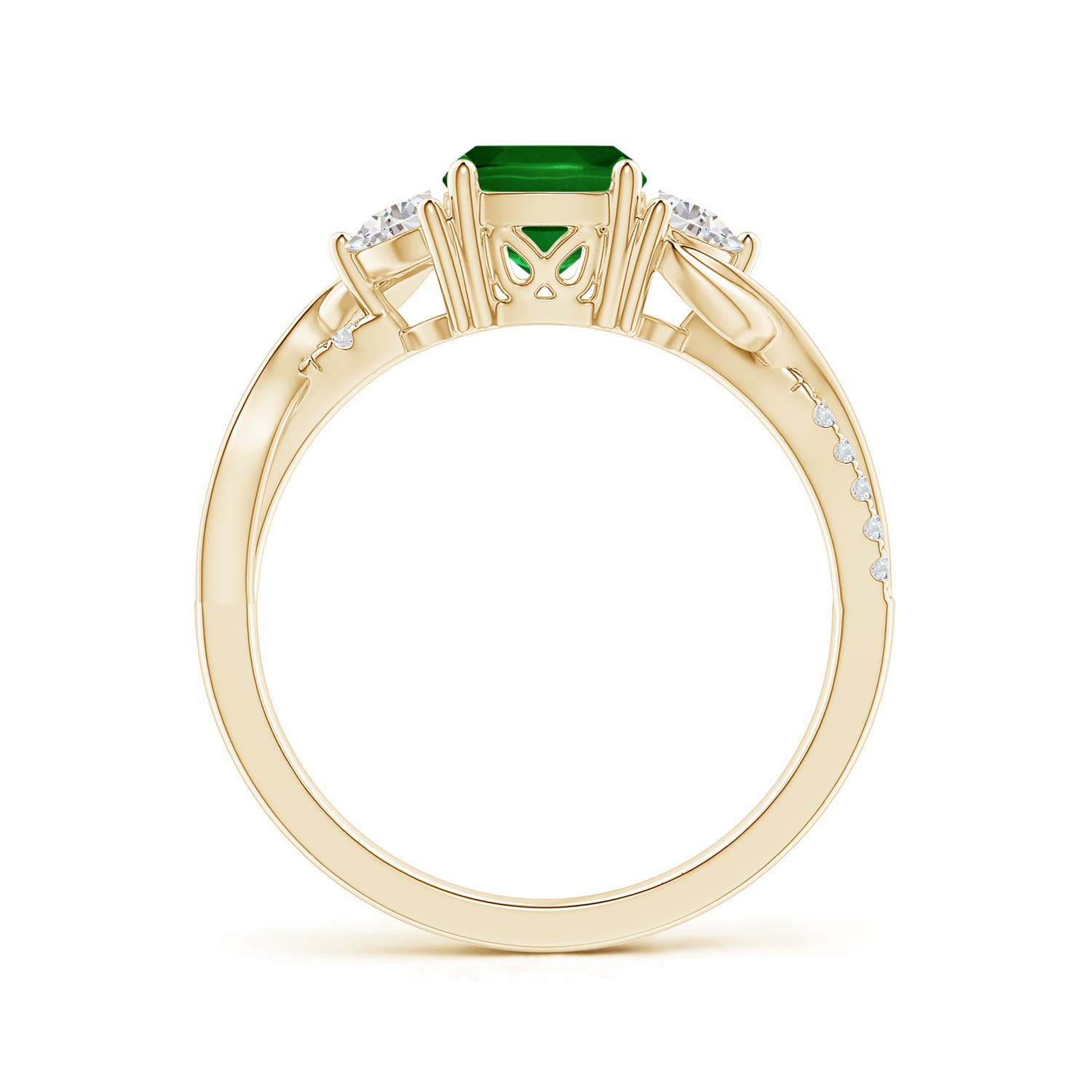 AAAA - Emerald / 1.37 CT / 14 KT Yellow Gold