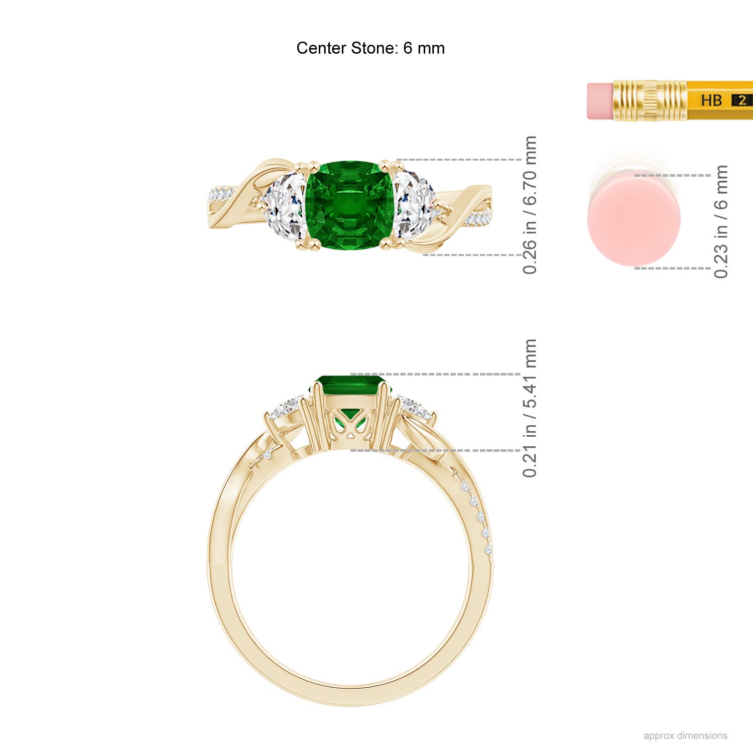 AAAA - Emerald / 1.37 CT / 14 KT Yellow Gold