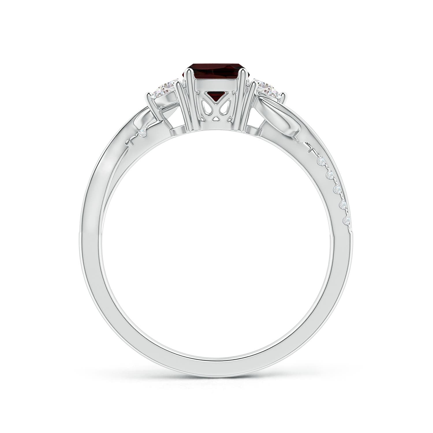 A - Garnet / 1.18 CT / 14 KT White Gold