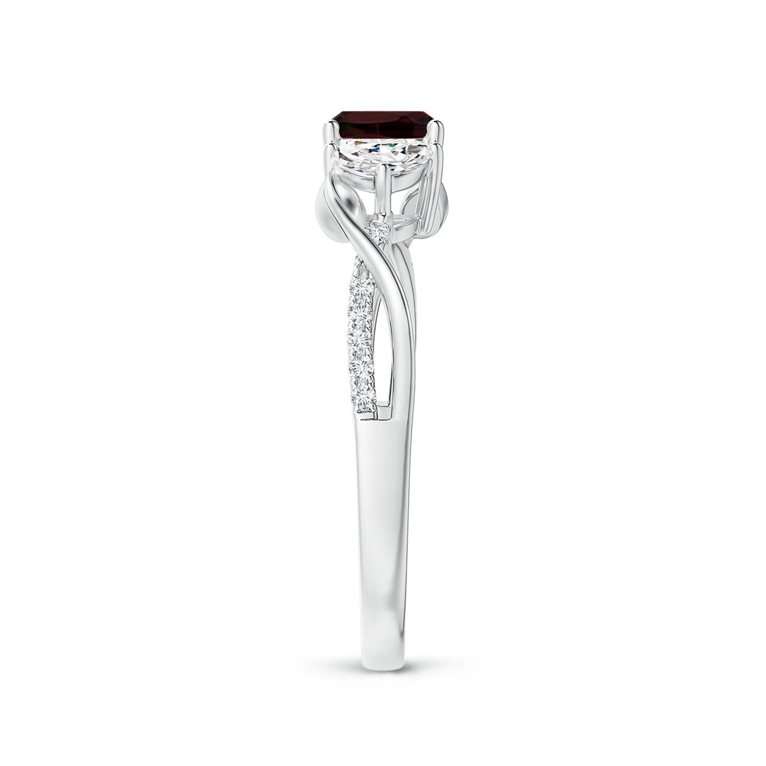 A - Garnet / 1.18 CT / 14 KT White Gold