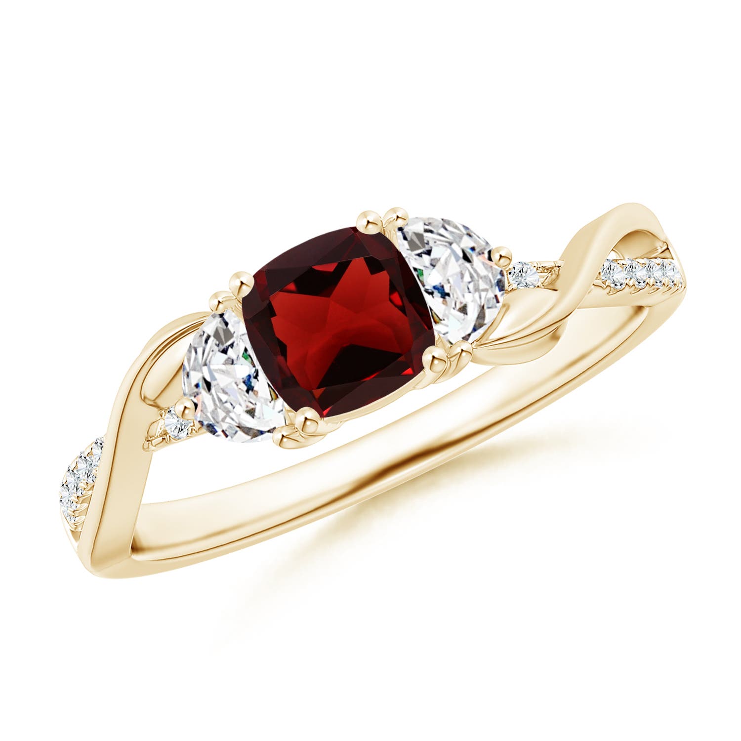 AAA - Garnet / 1.18 CT / 14 KT Yellow Gold