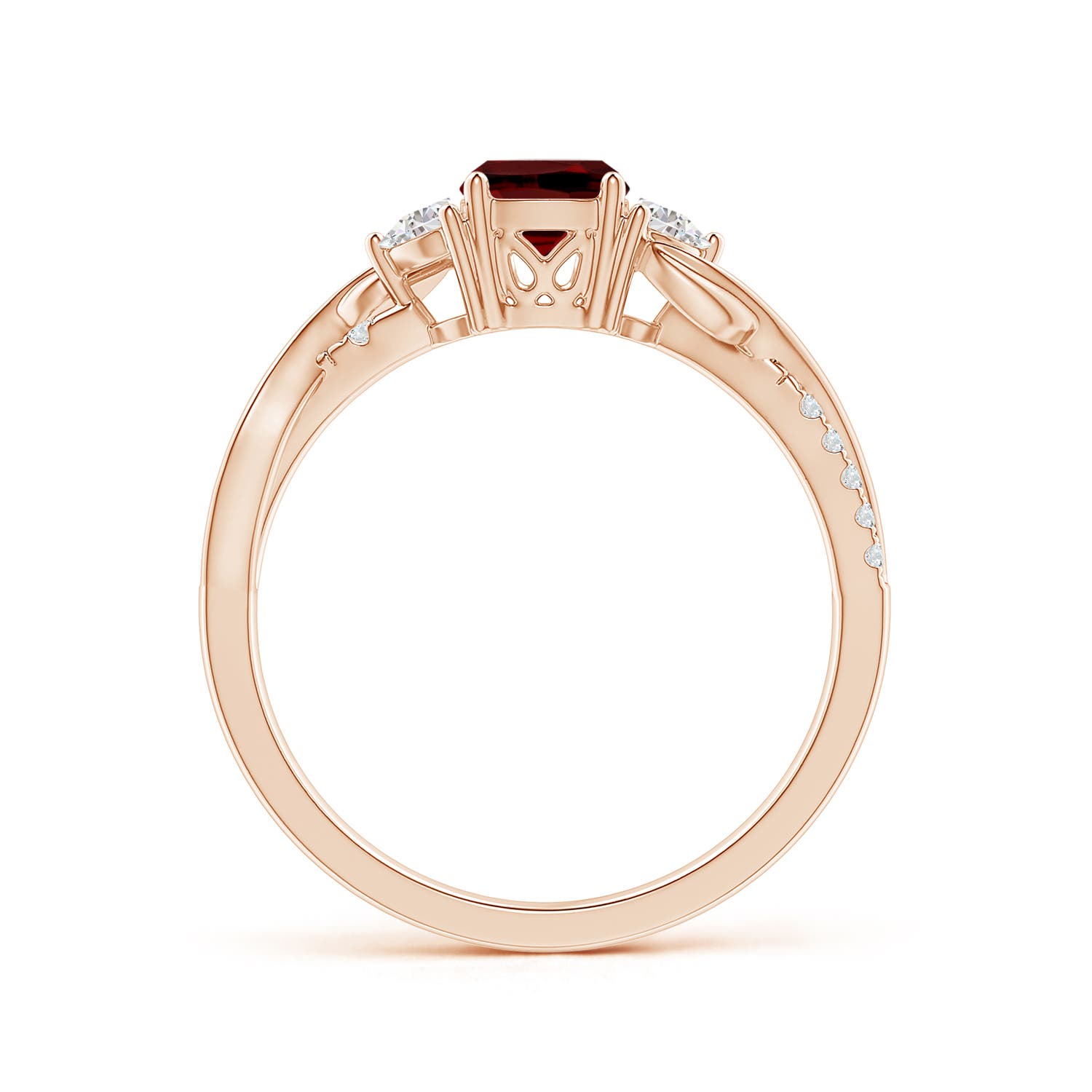 AAAA - Garnet / 1.18 CT / 14 KT Rose Gold