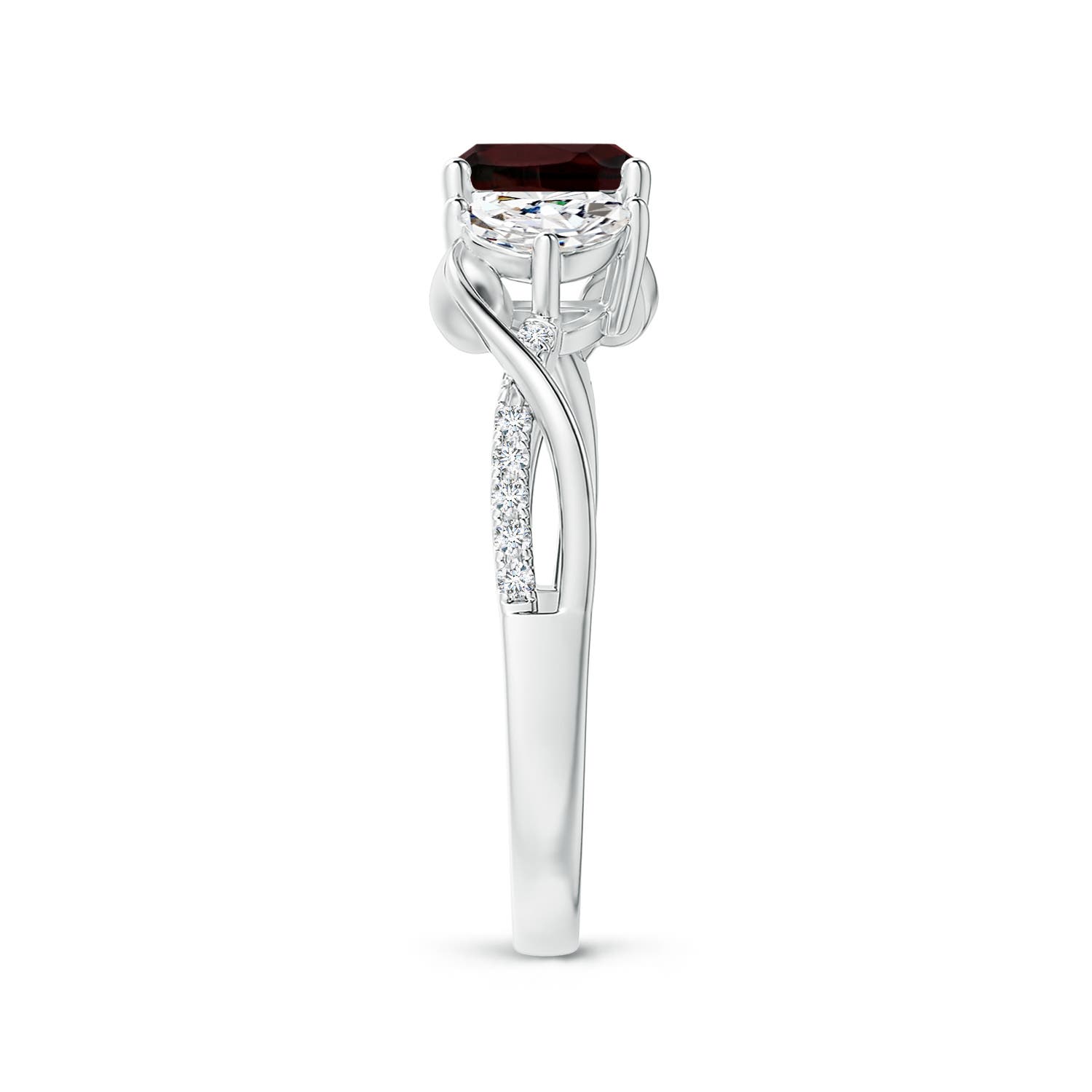 A - Garnet / 1.63 CT / 14 KT White Gold