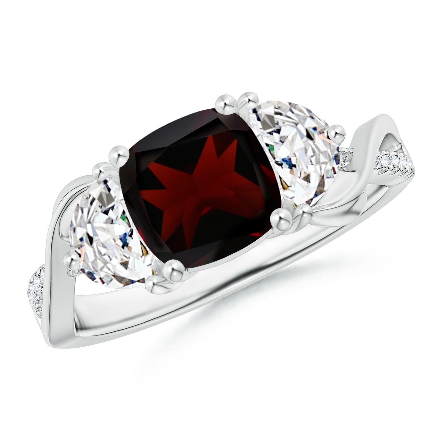 A - Garnet / 1.73 CT / 14 KT White Gold