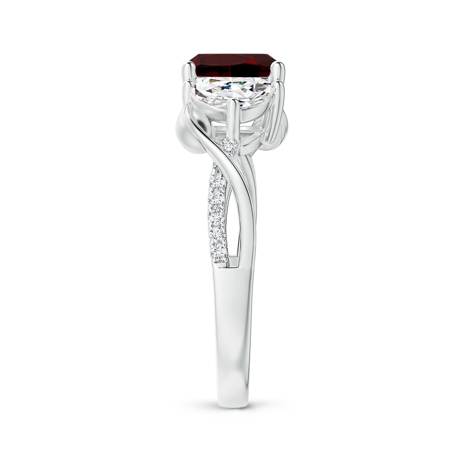 AAA - Garnet / 1.73 CT / 14 KT White Gold