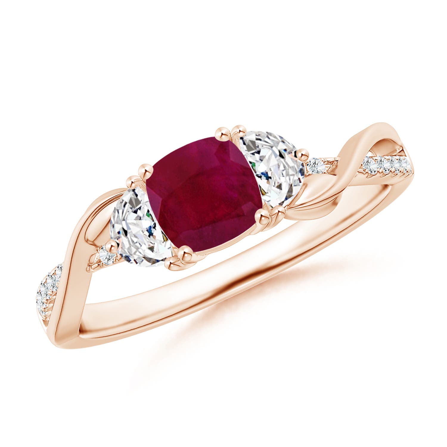 A - Ruby / 0.98 CT / 14 KT Rose Gold