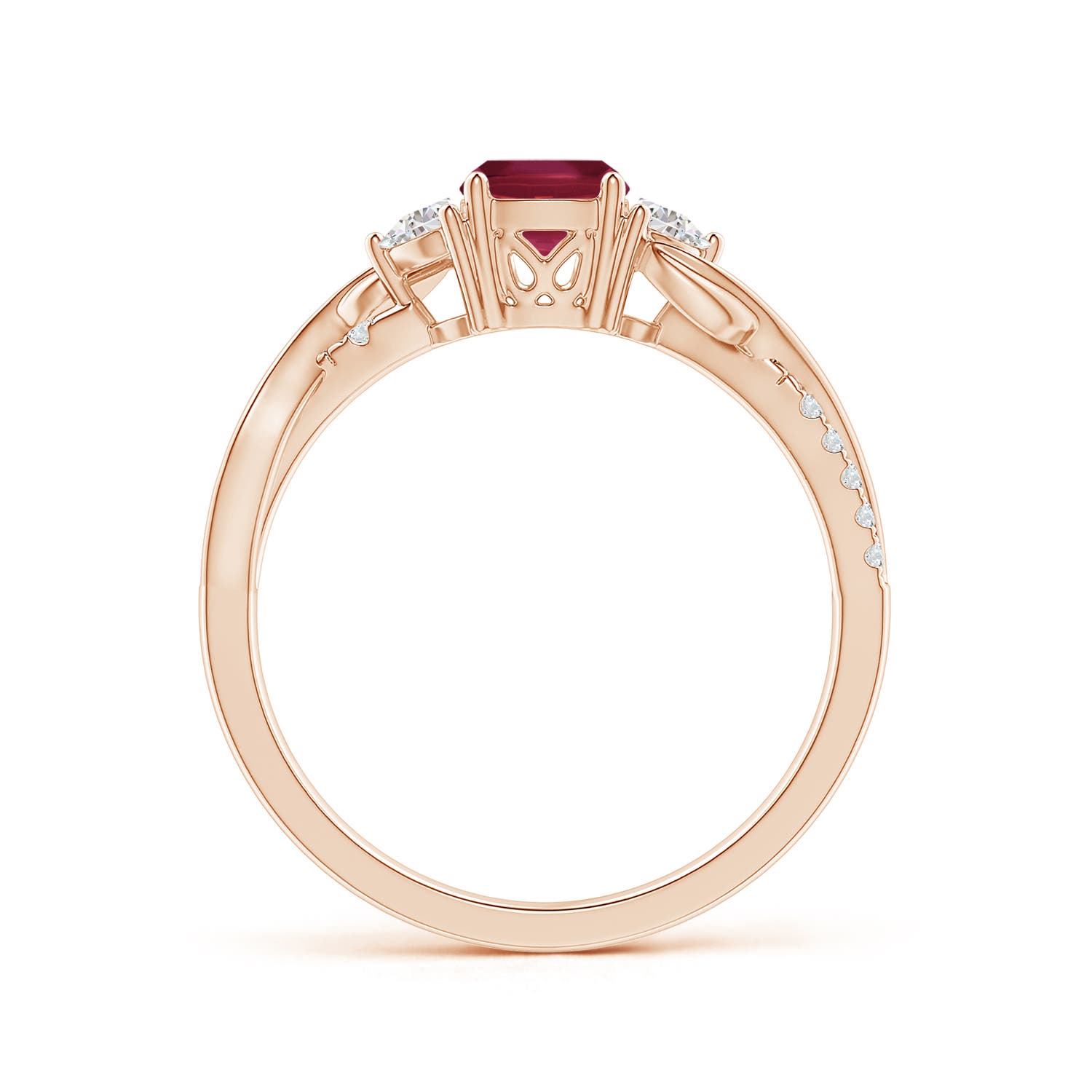 A - Ruby / 0.98 CT / 14 KT Rose Gold