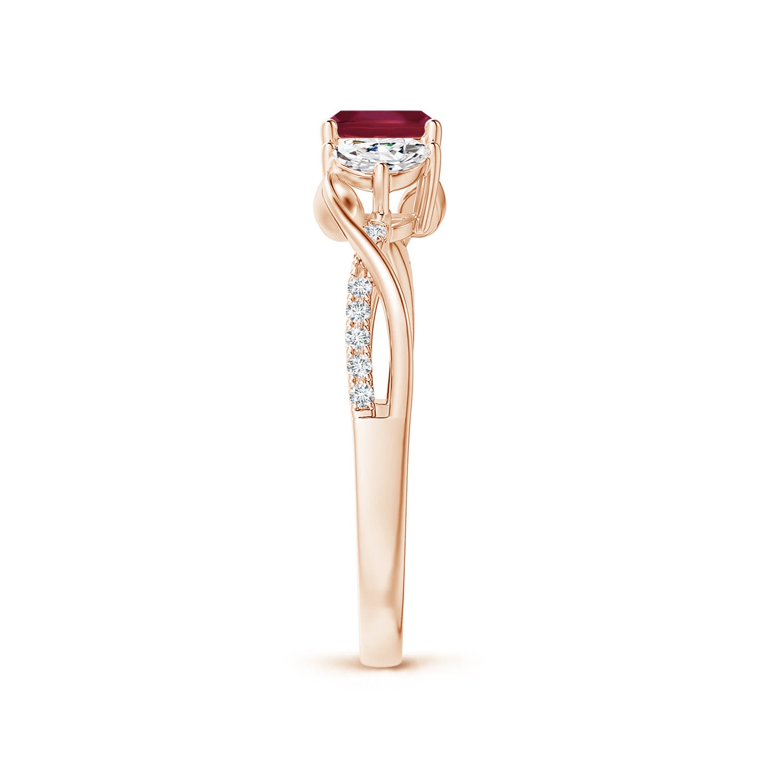 A - Ruby / 0.98 CT / 14 KT Rose Gold