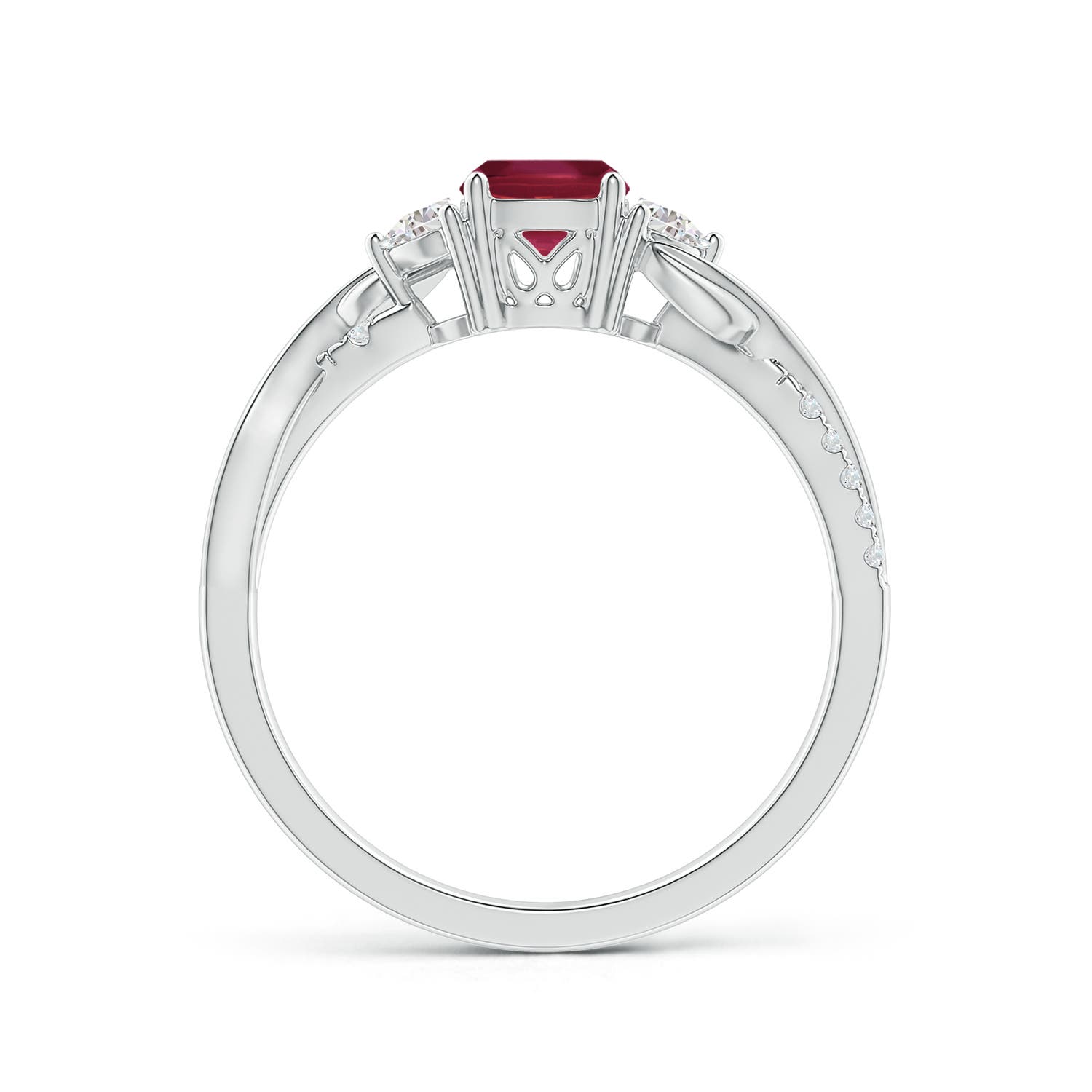 A - Ruby / 0.98 CT / 14 KT White Gold