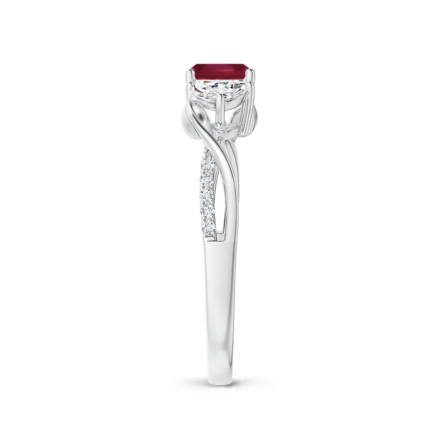 A - Ruby / 0.98 CT / 14 KT White Gold