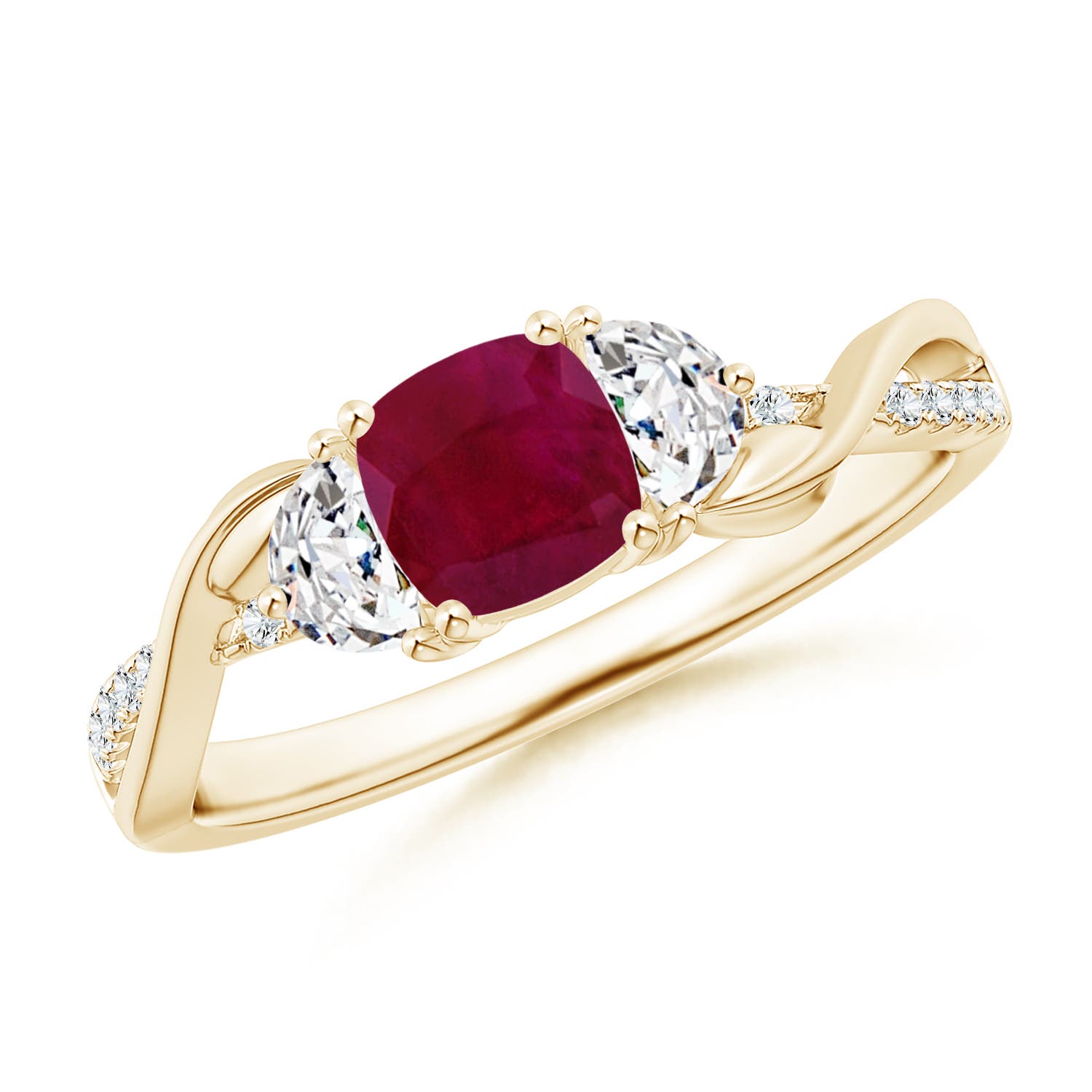 A - Ruby / 0.98 CT / 14 KT Yellow Gold