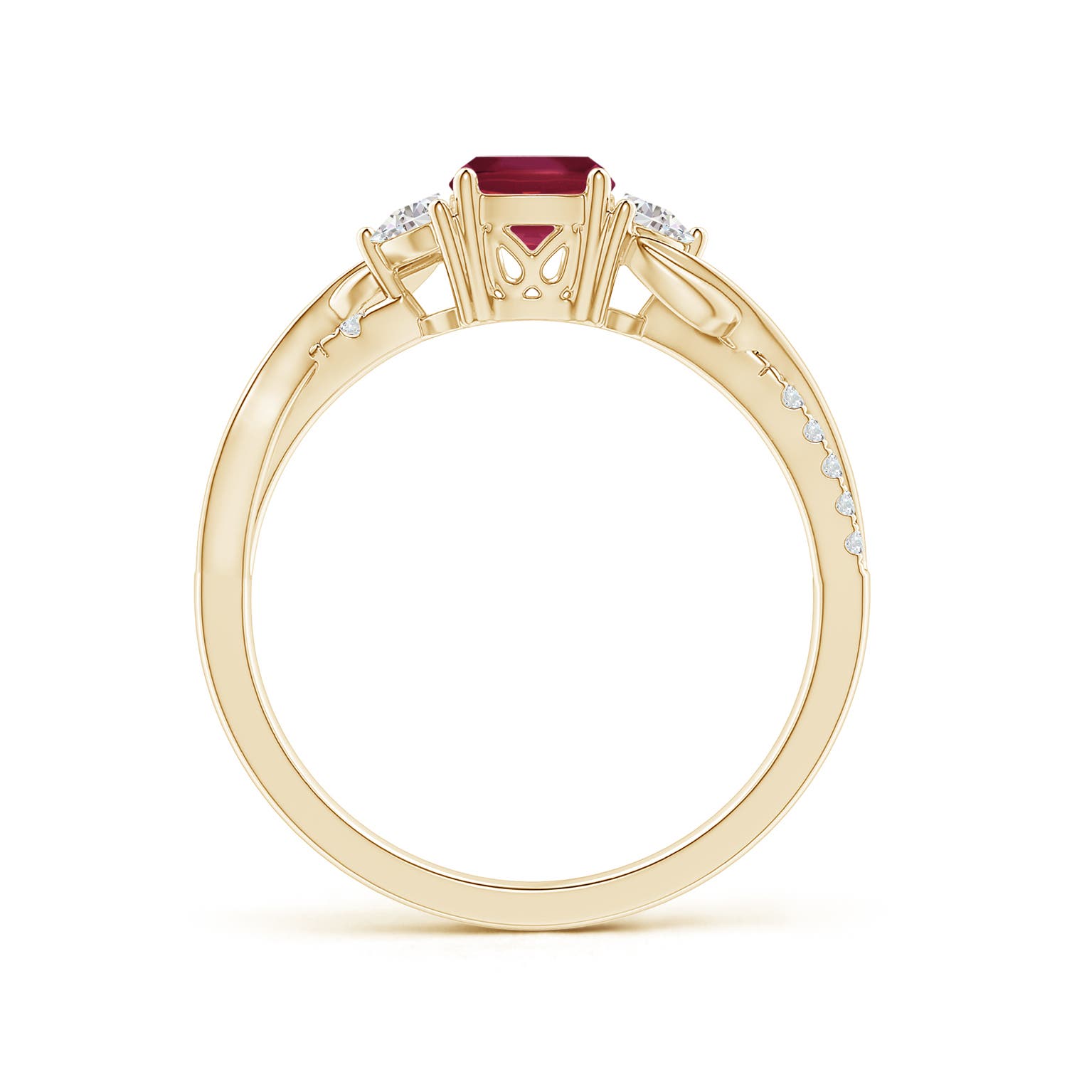 A - Ruby / 0.98 CT / 14 KT Yellow Gold