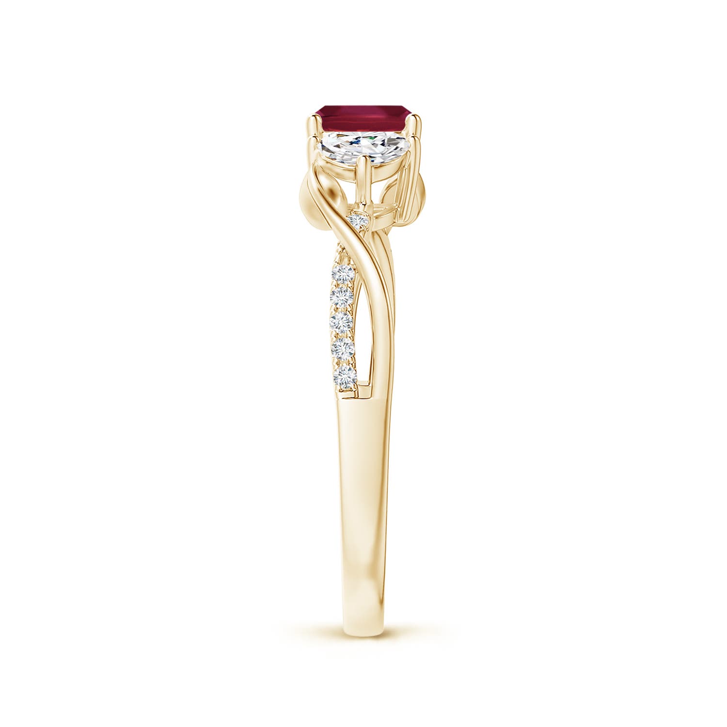 A - Ruby / 0.98 CT / 14 KT Yellow Gold