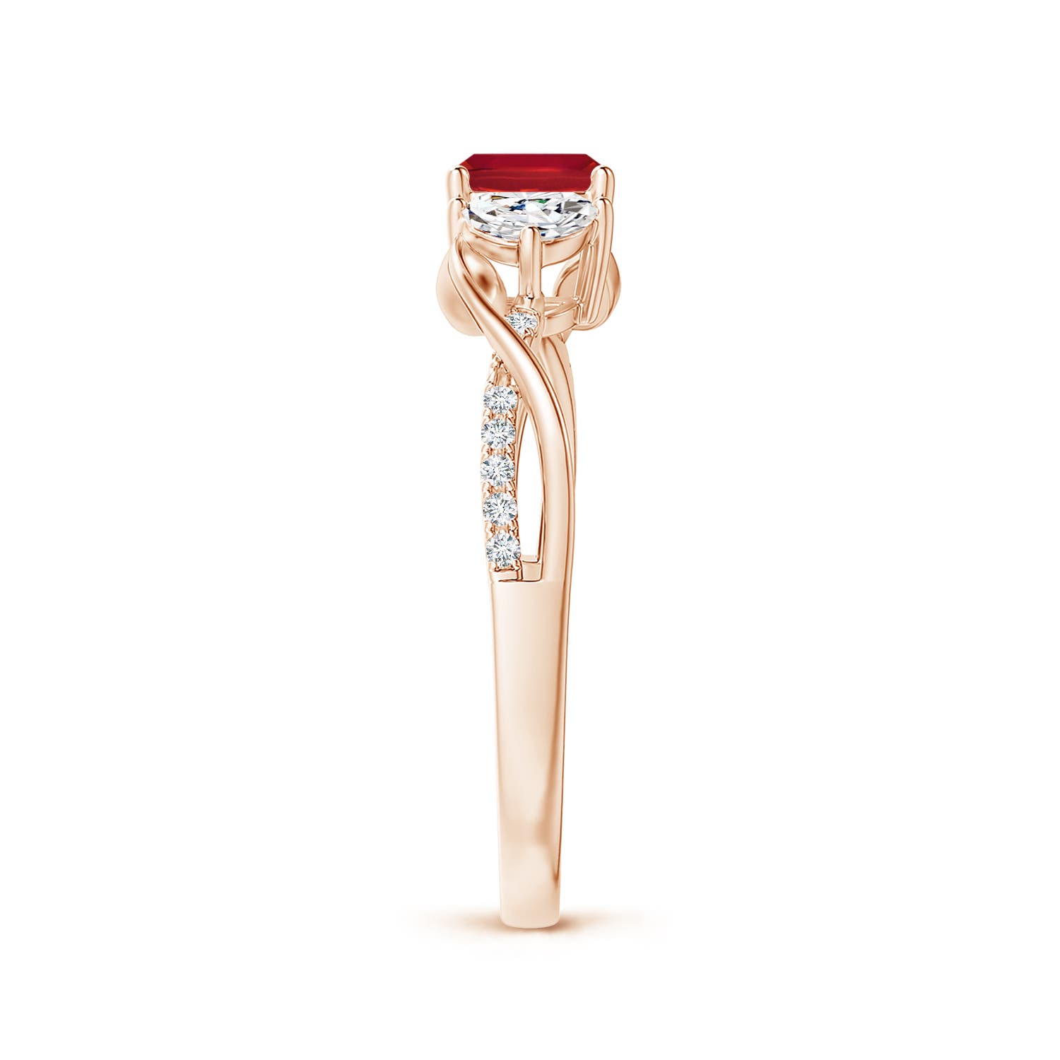 AA - Ruby / 0.98 CT / 14 KT Rose Gold