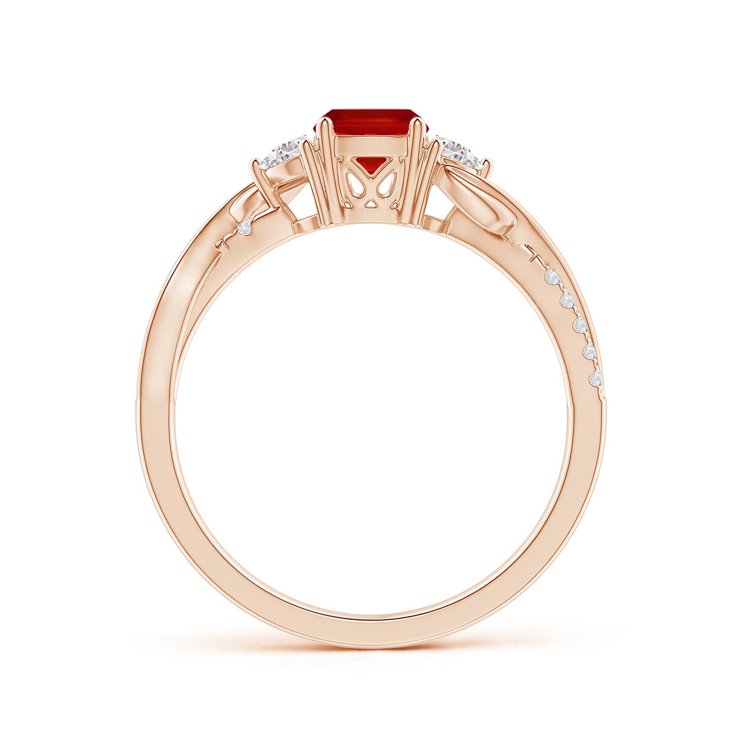 AAA - Ruby / 0.98 CT / 14 KT Rose Gold