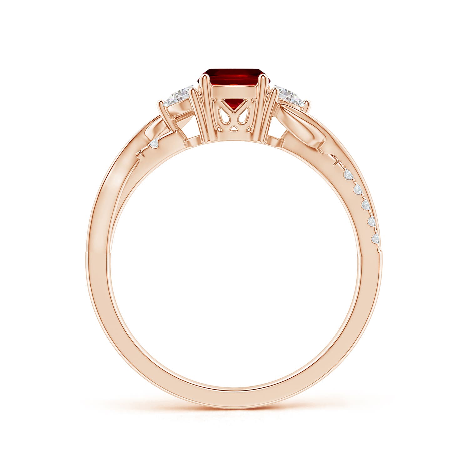 AAAA - Ruby / 0.98 CT / 14 KT Rose Gold