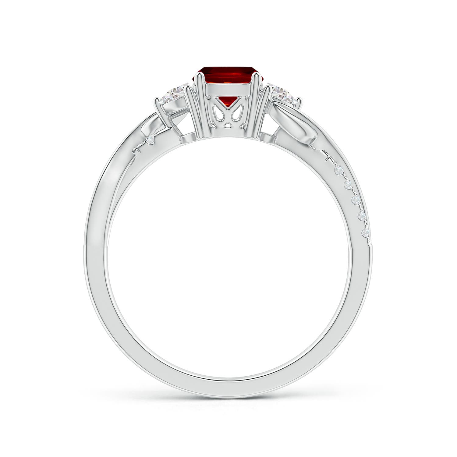 AAAA - Ruby / 0.98 CT / 14 KT White Gold