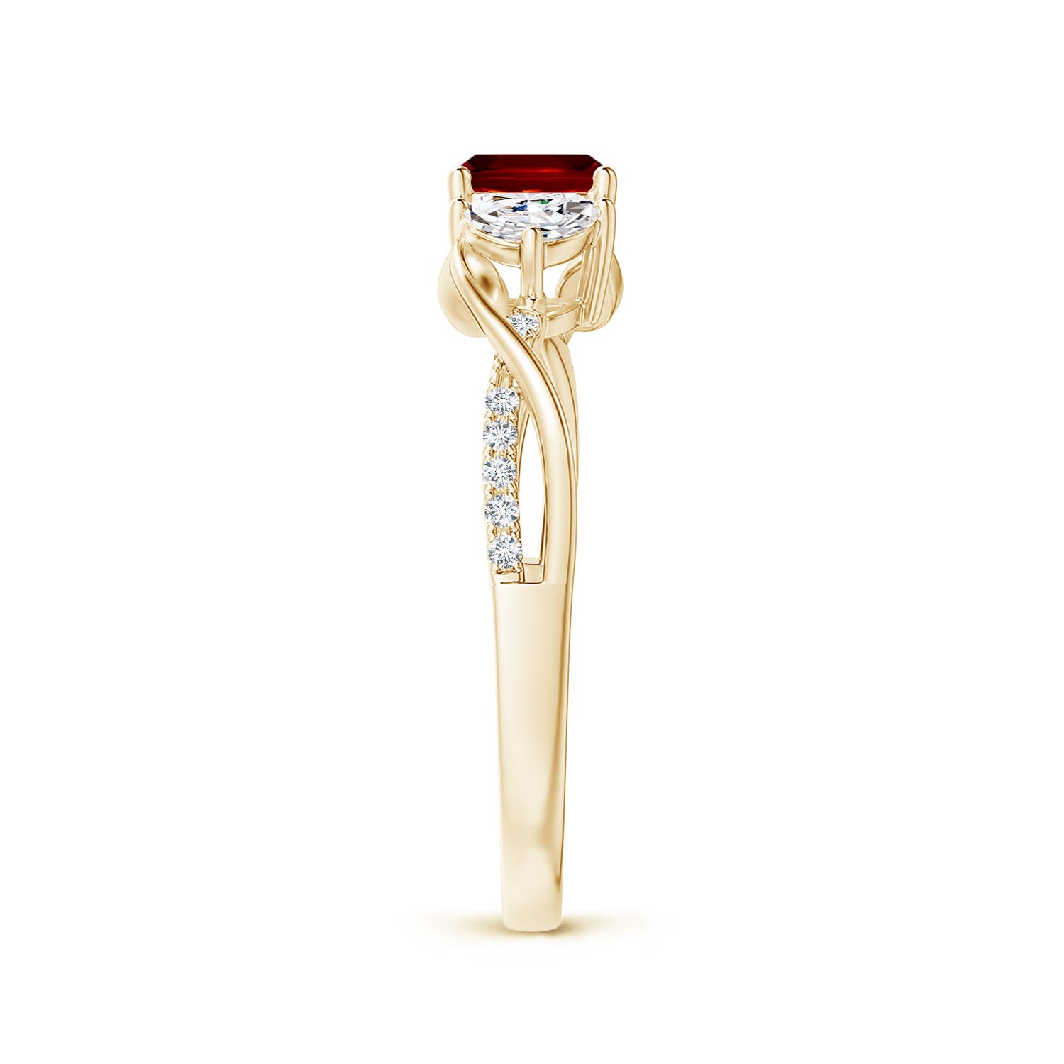 AAAA - Ruby / 0.98 CT / 14 KT Yellow Gold