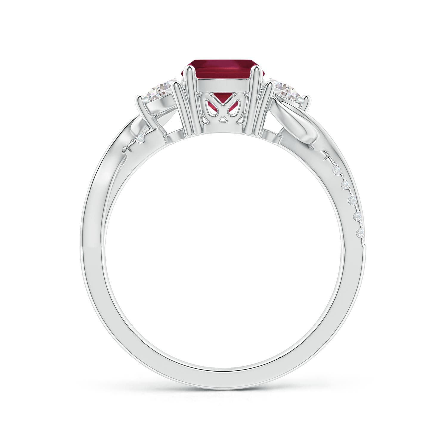 A - Ruby / 1.33 CT / 14 KT White Gold