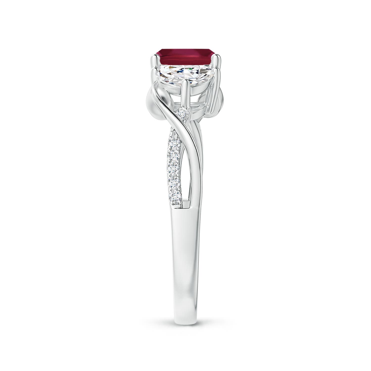 A - Ruby / 1.33 CT / 14 KT White Gold