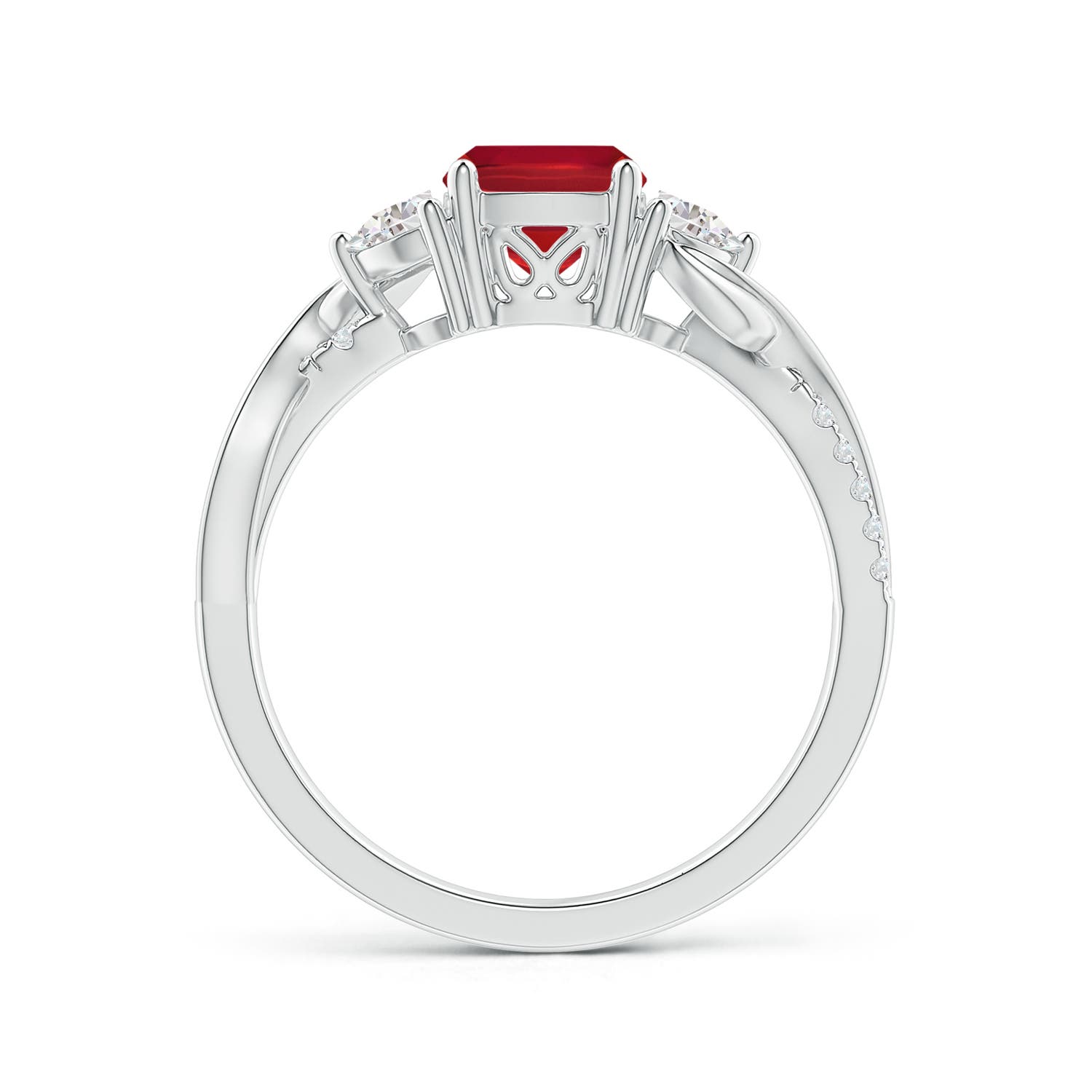 AA - Ruby / 1.33 CT / 14 KT White Gold