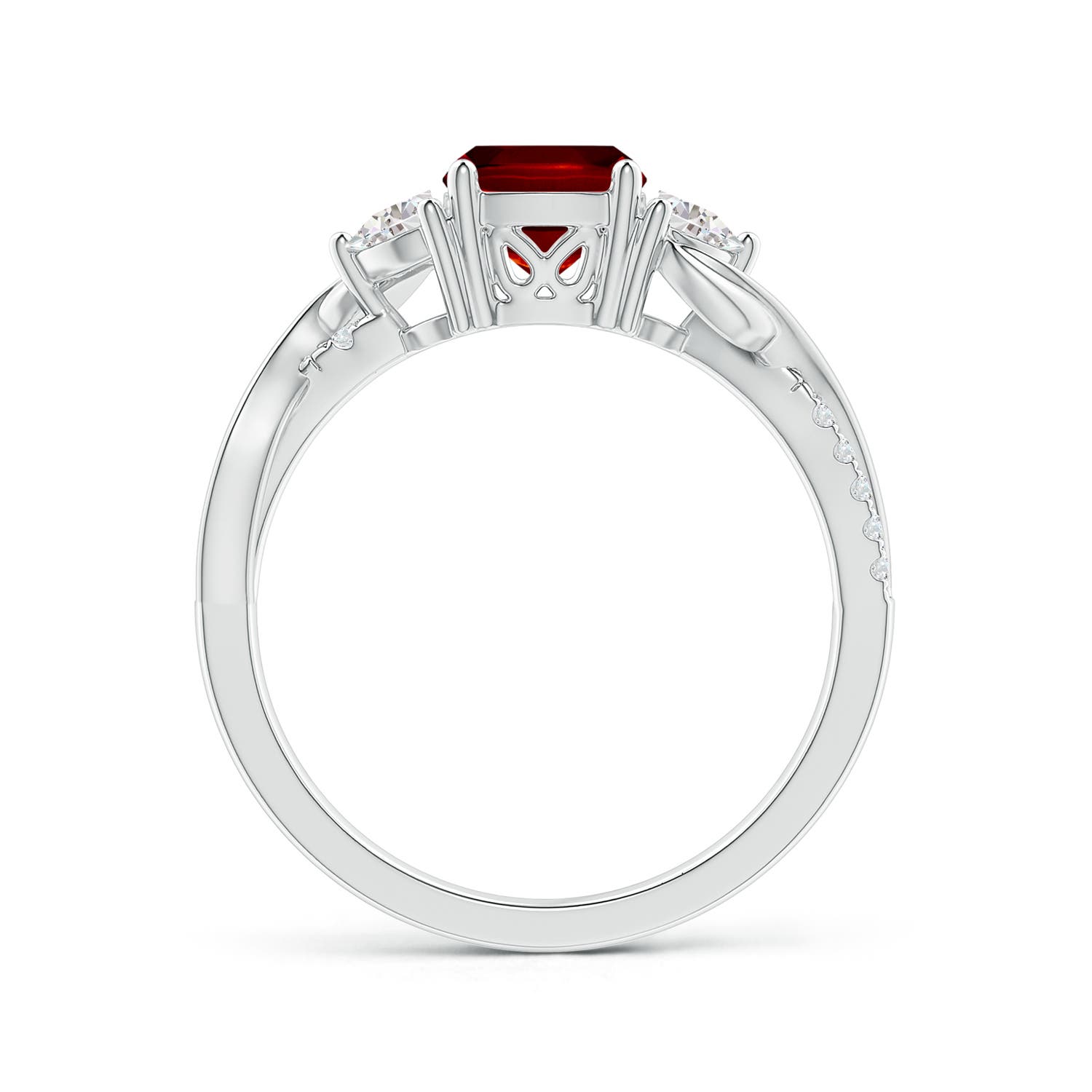 AAAA - Ruby / 1.33 CT / 14 KT White Gold