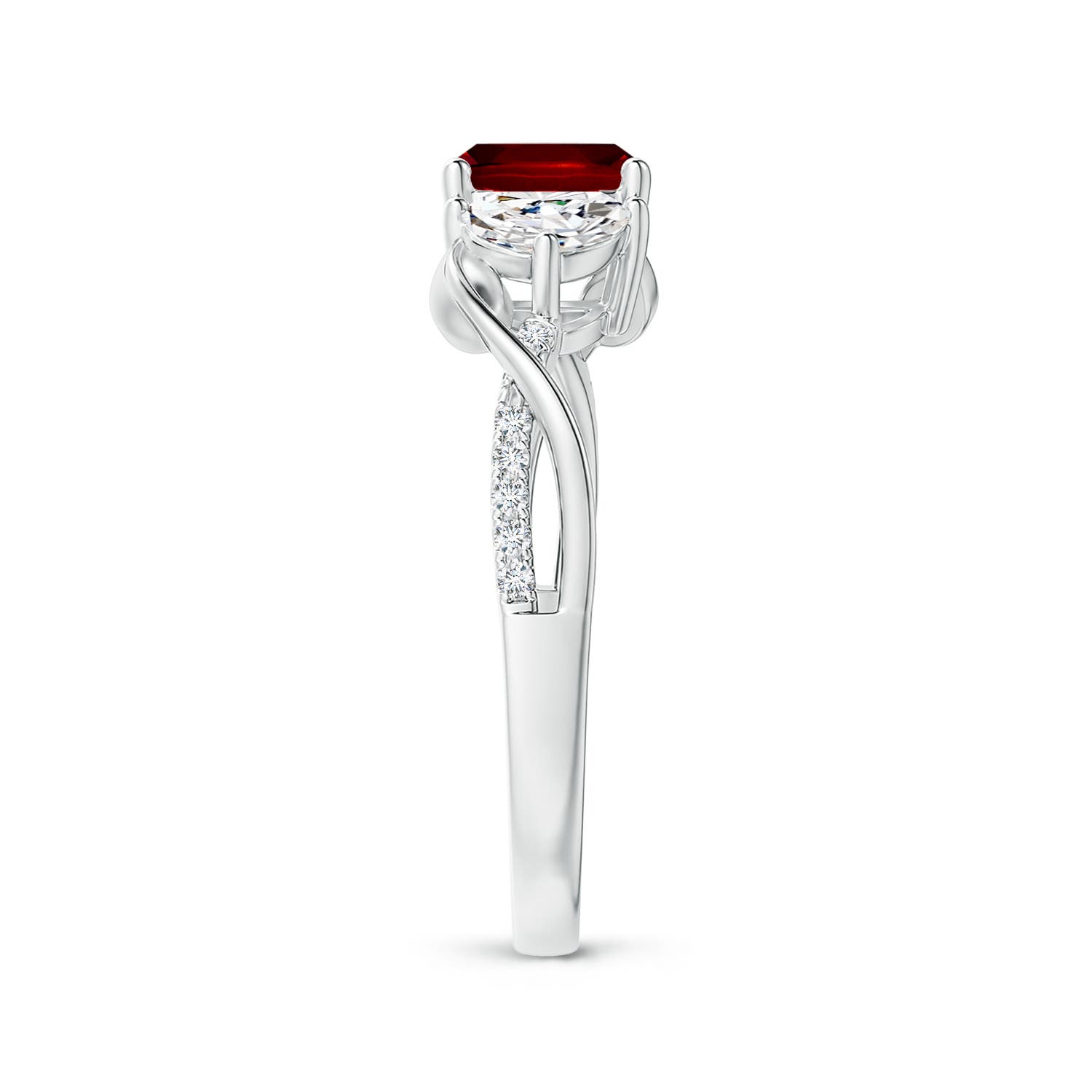 AAAA - Ruby / 1.33 CT / 14 KT White Gold