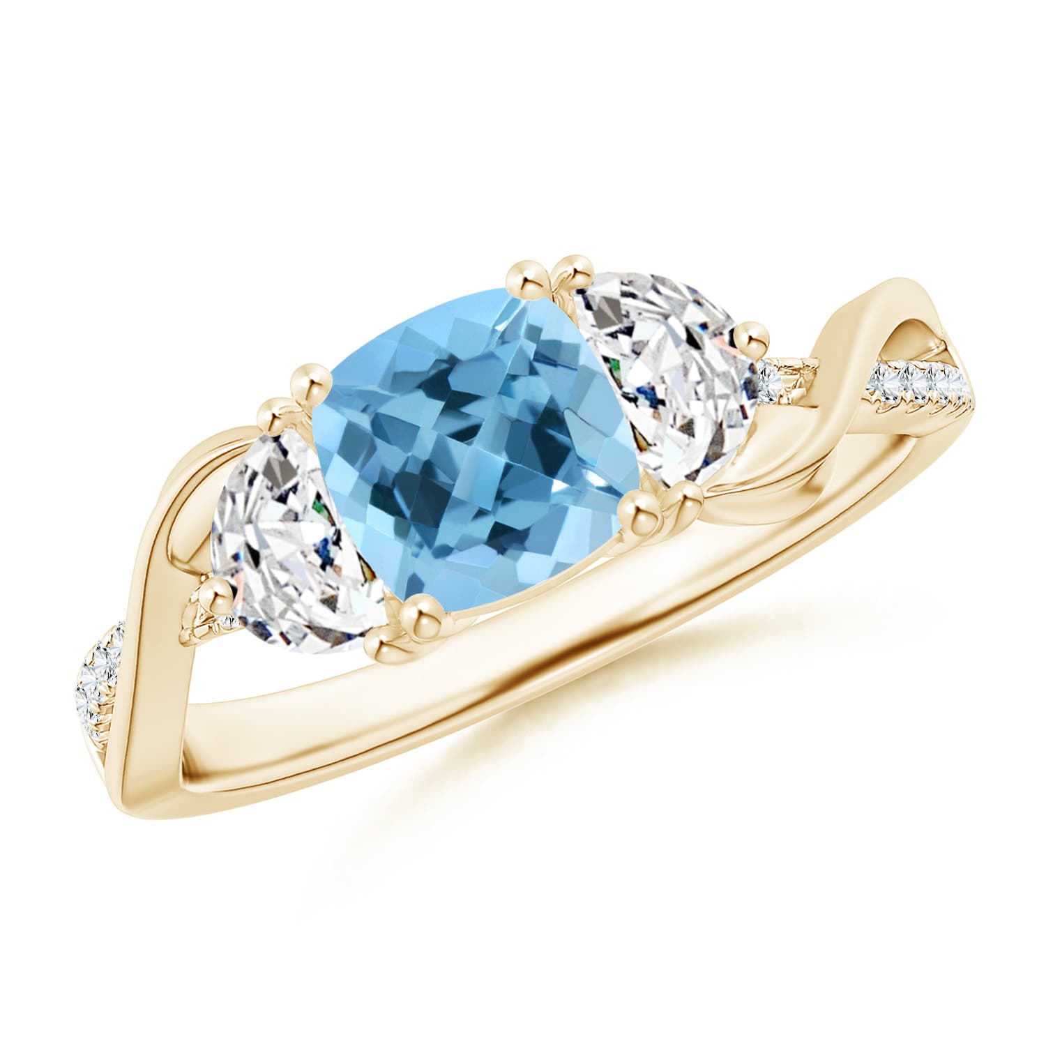 A - Swiss Blue Topaz / 1.48 CT / 14 KT Yellow Gold