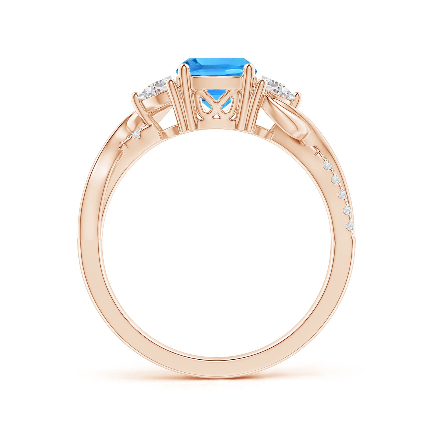 AAAA - Swiss Blue Topaz / 1.48 CT / 14 KT Rose Gold