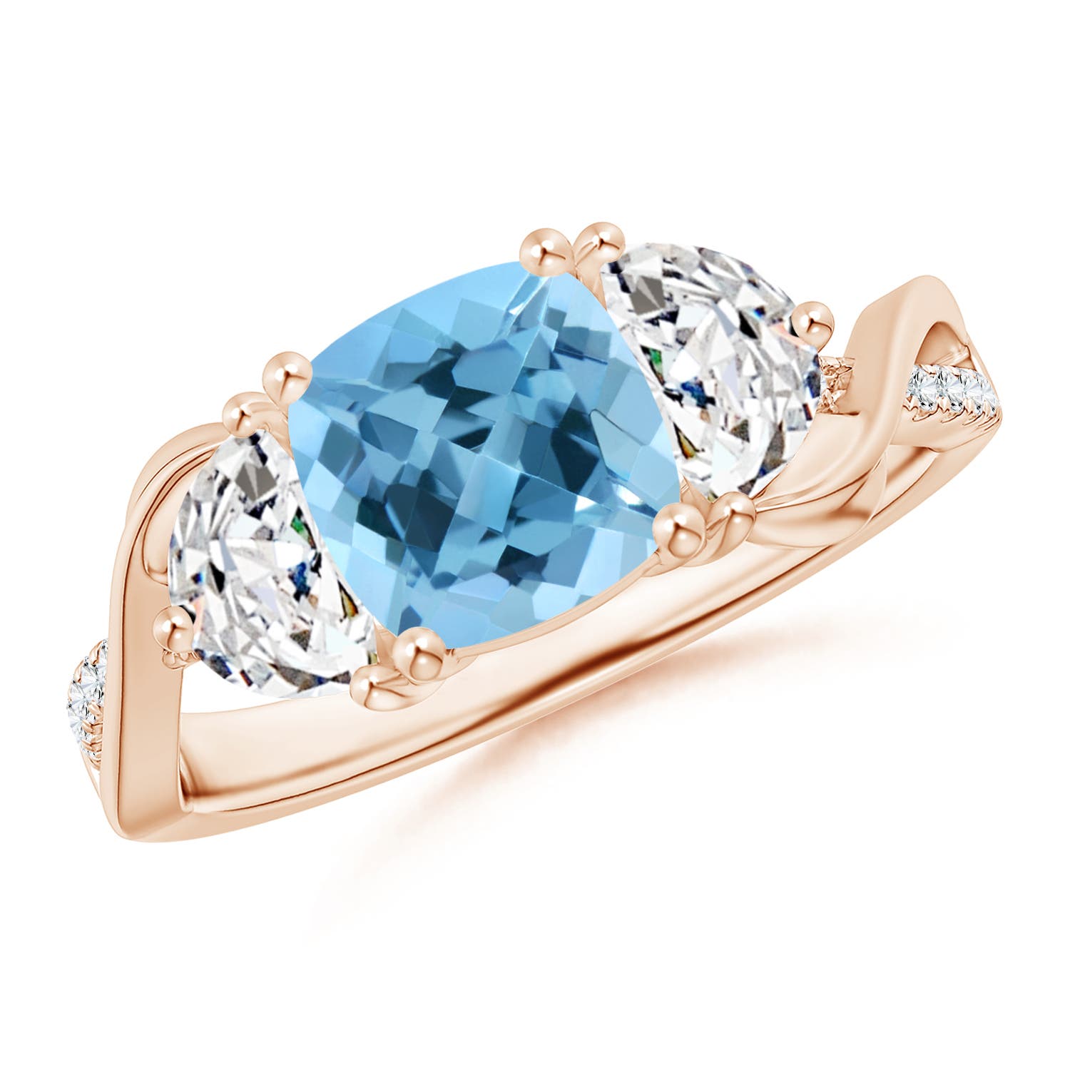 A - Swiss Blue Topaz / 2.23 CT / 14 KT Rose Gold