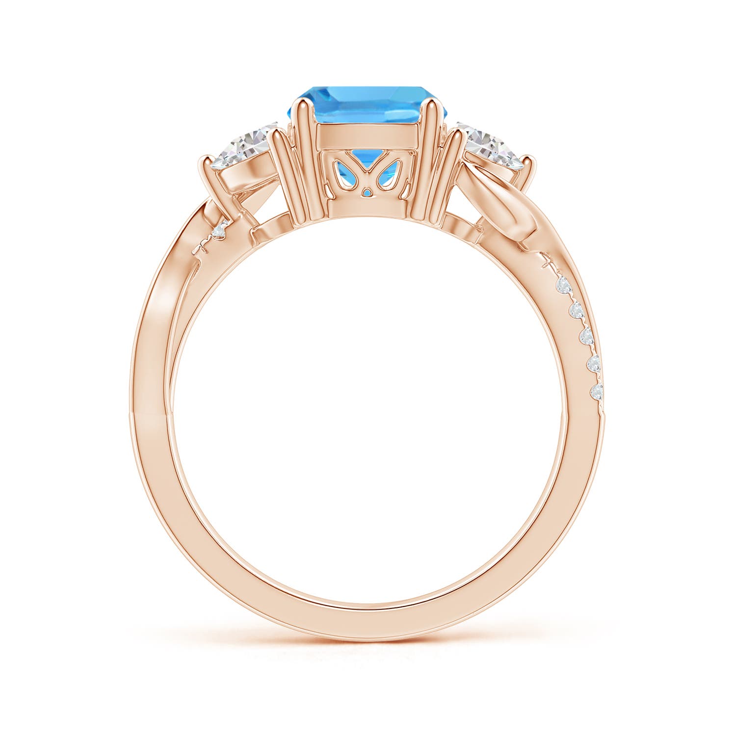 AAA - Swiss Blue Topaz / 2.23 CT / 14 KT Rose Gold