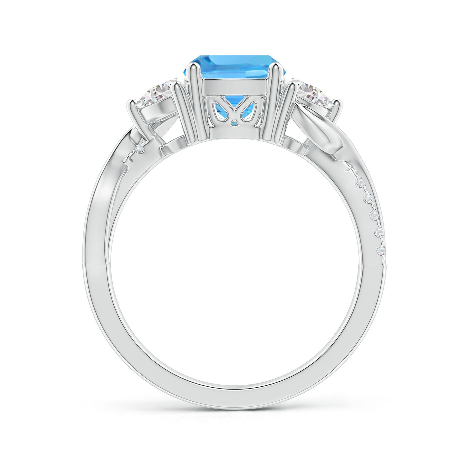 AAA - Swiss Blue Topaz / 2.23 CT / 14 KT White Gold