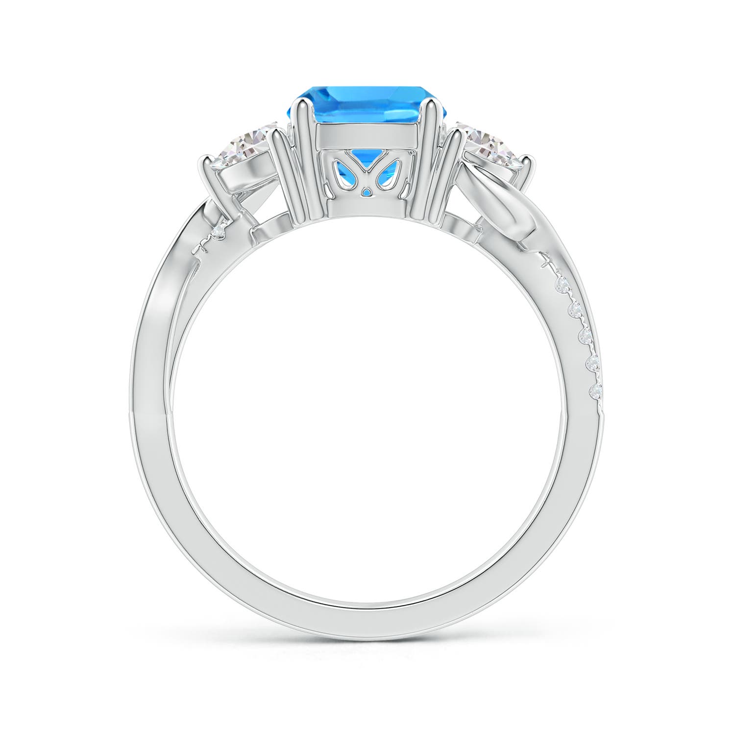 AAAA - Swiss Blue Topaz / 2.23 CT / 14 KT White Gold