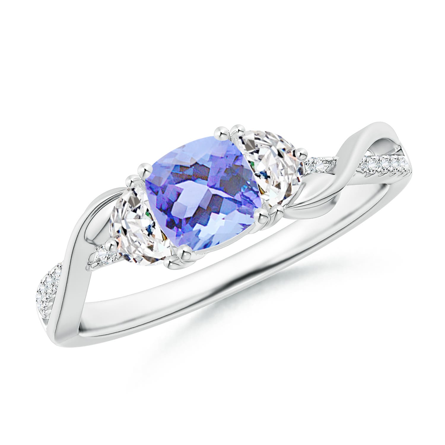 A - Tanzanite / 1.18 CT / 14 KT White Gold