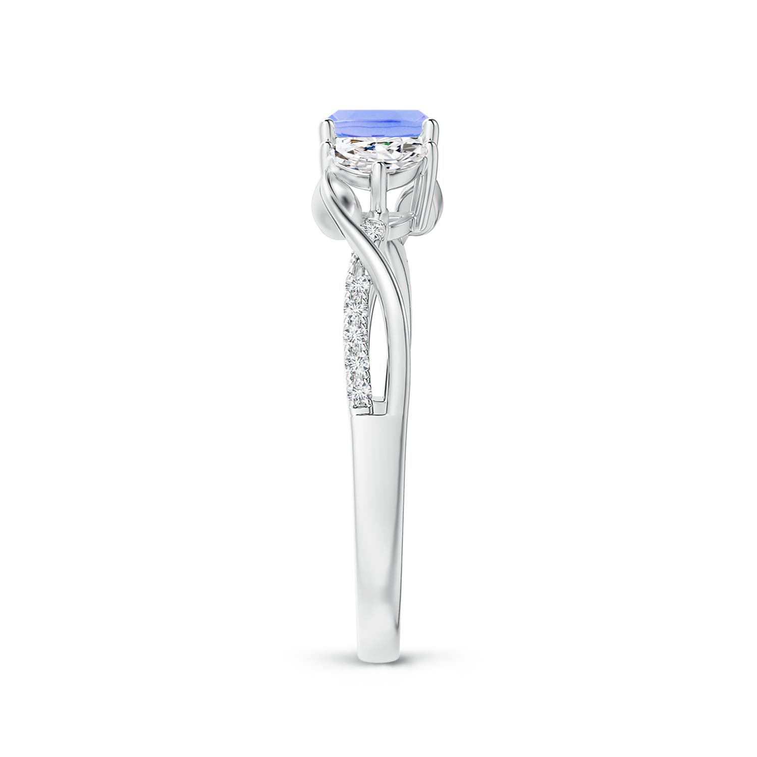 A - Tanzanite / 1.18 CT / 14 KT White Gold