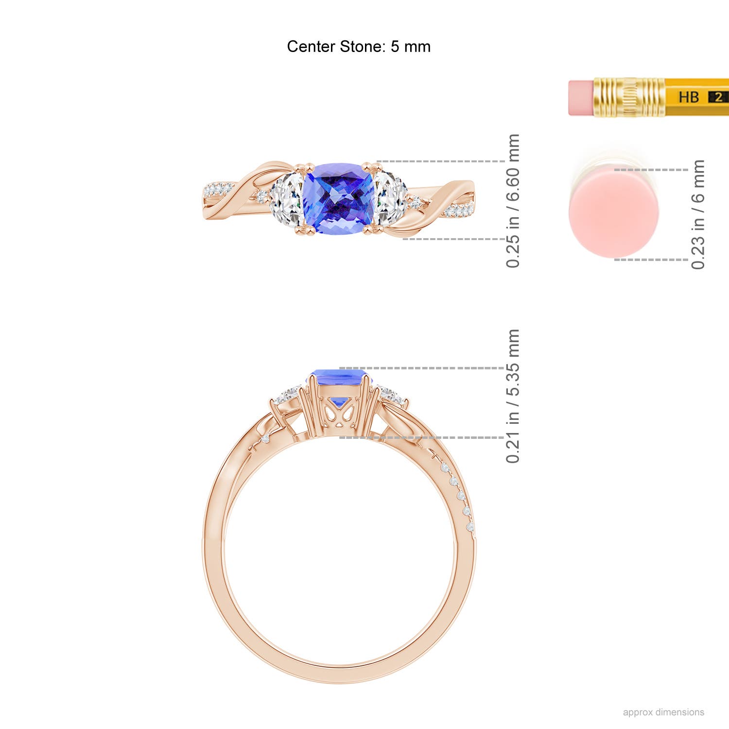 AA - Tanzanite / 1.18 CT / 14 KT Rose Gold