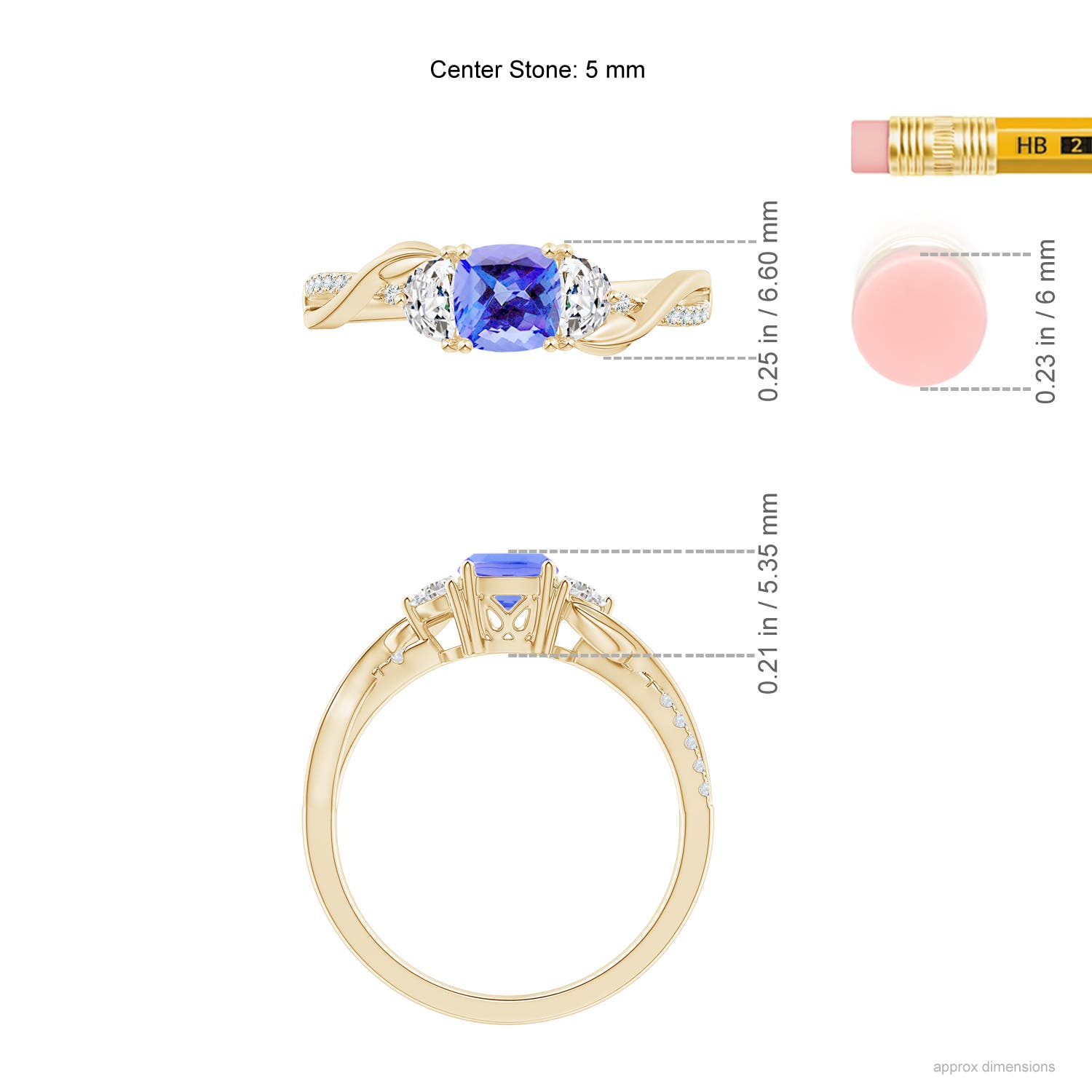 AA - Tanzanite / 1.18 CT / 14 KT Yellow Gold