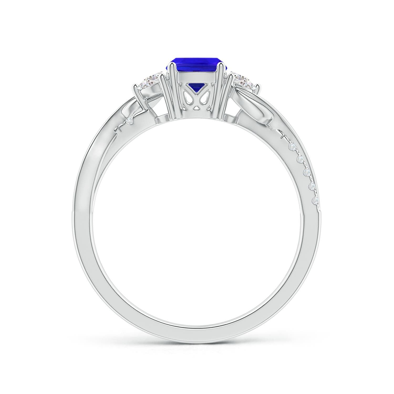 AAA - Tanzanite / 1.18 CT / 14 KT White Gold