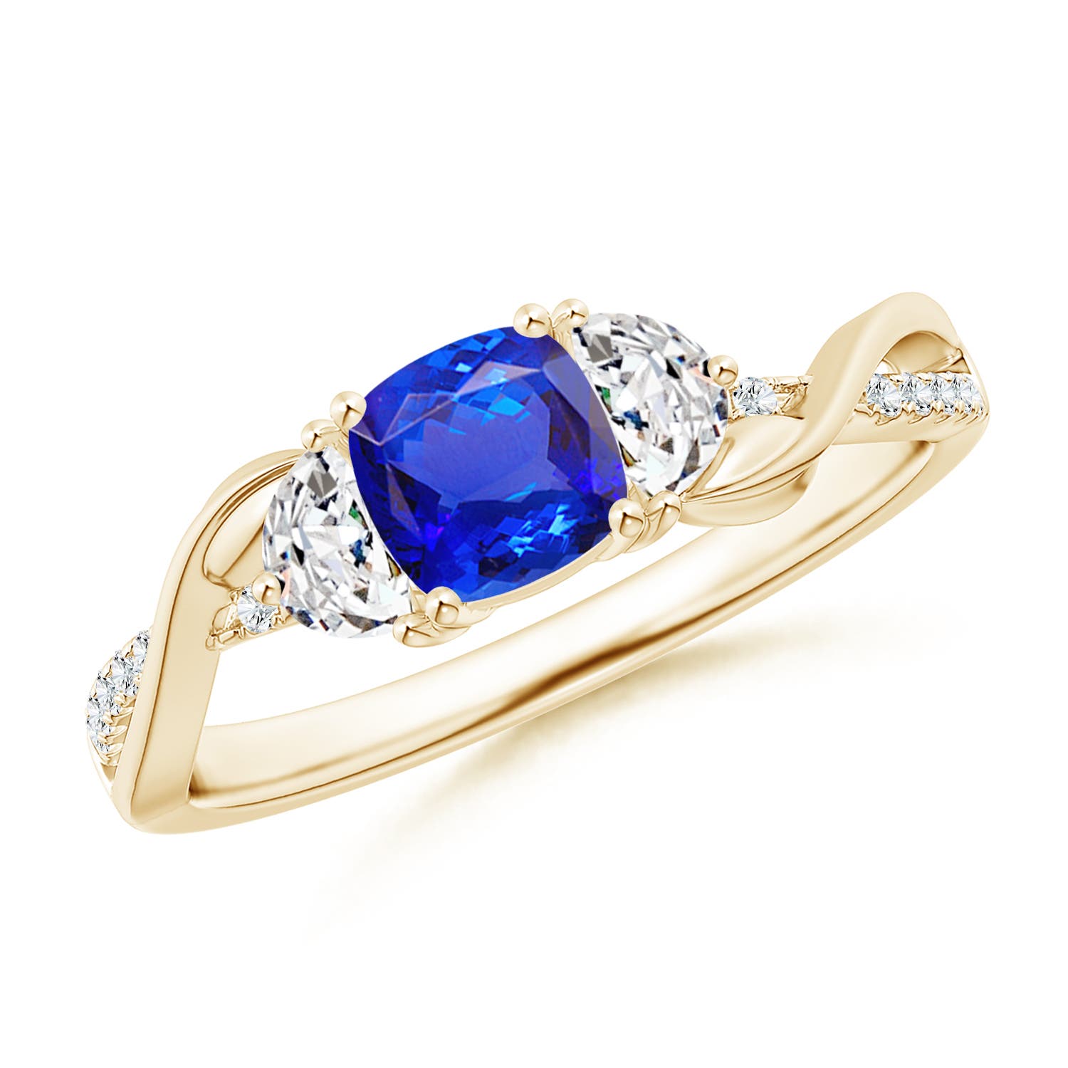 AAA - Tanzanite / 1.18 CT / 14 KT Yellow Gold