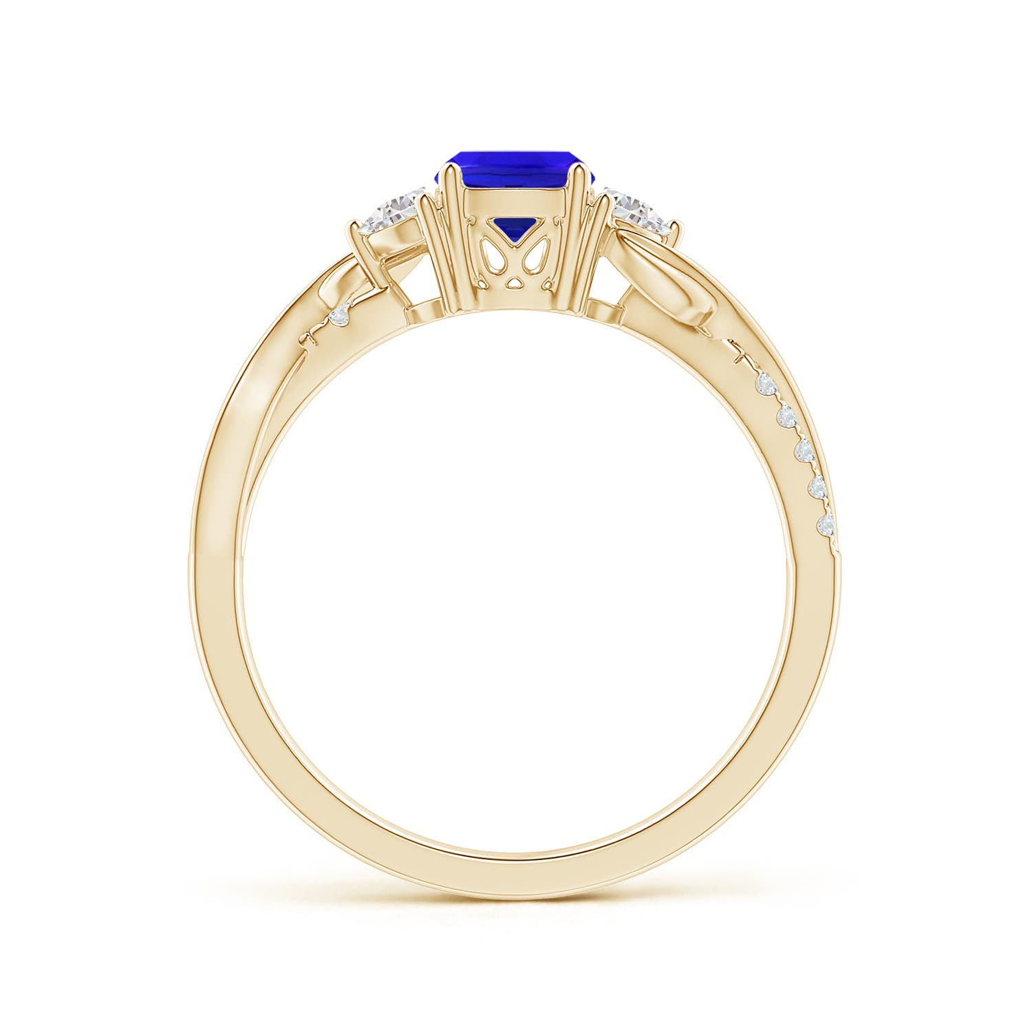 AAA - Tanzanite / 1.18 CT / 14 KT Yellow Gold