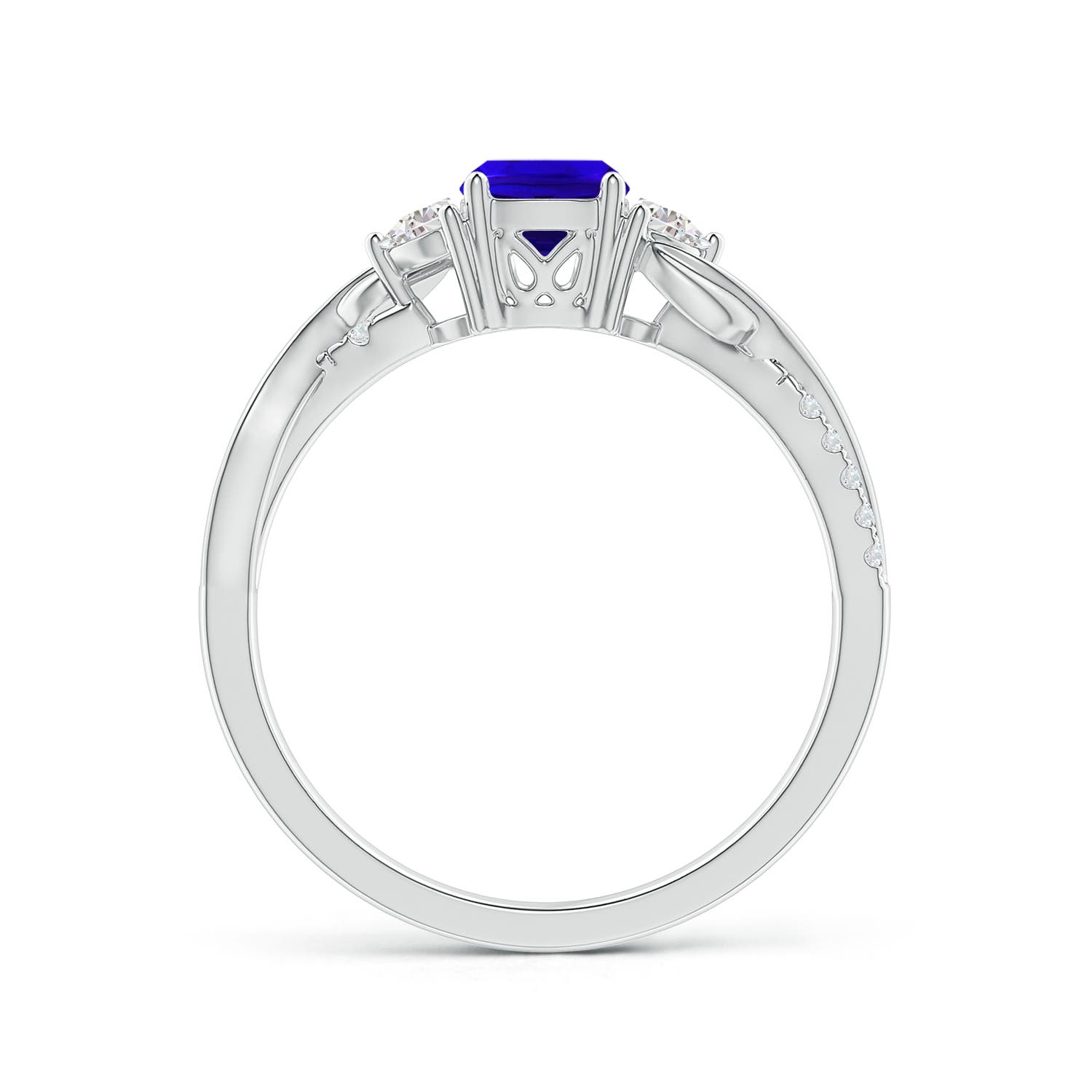 AAAA - Tanzanite / 1.18 CT / 14 KT White Gold