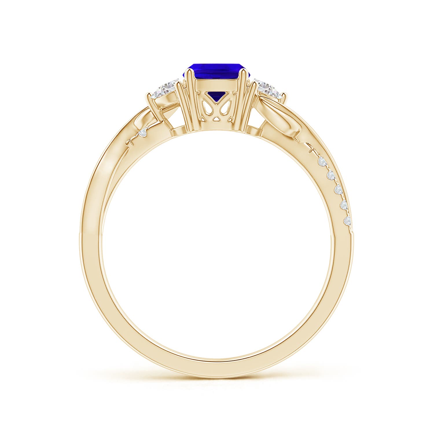 AAAA - Tanzanite / 1.18 CT / 14 KT Yellow Gold