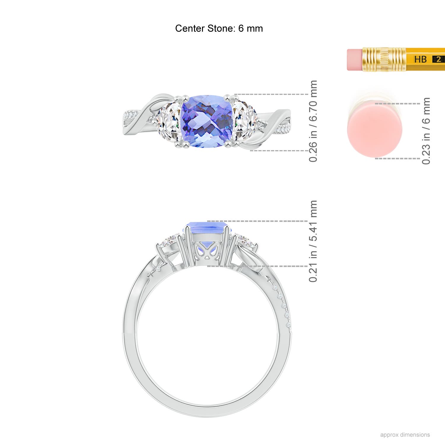 A - Tanzanite / 1.43 CT / 14 KT White Gold