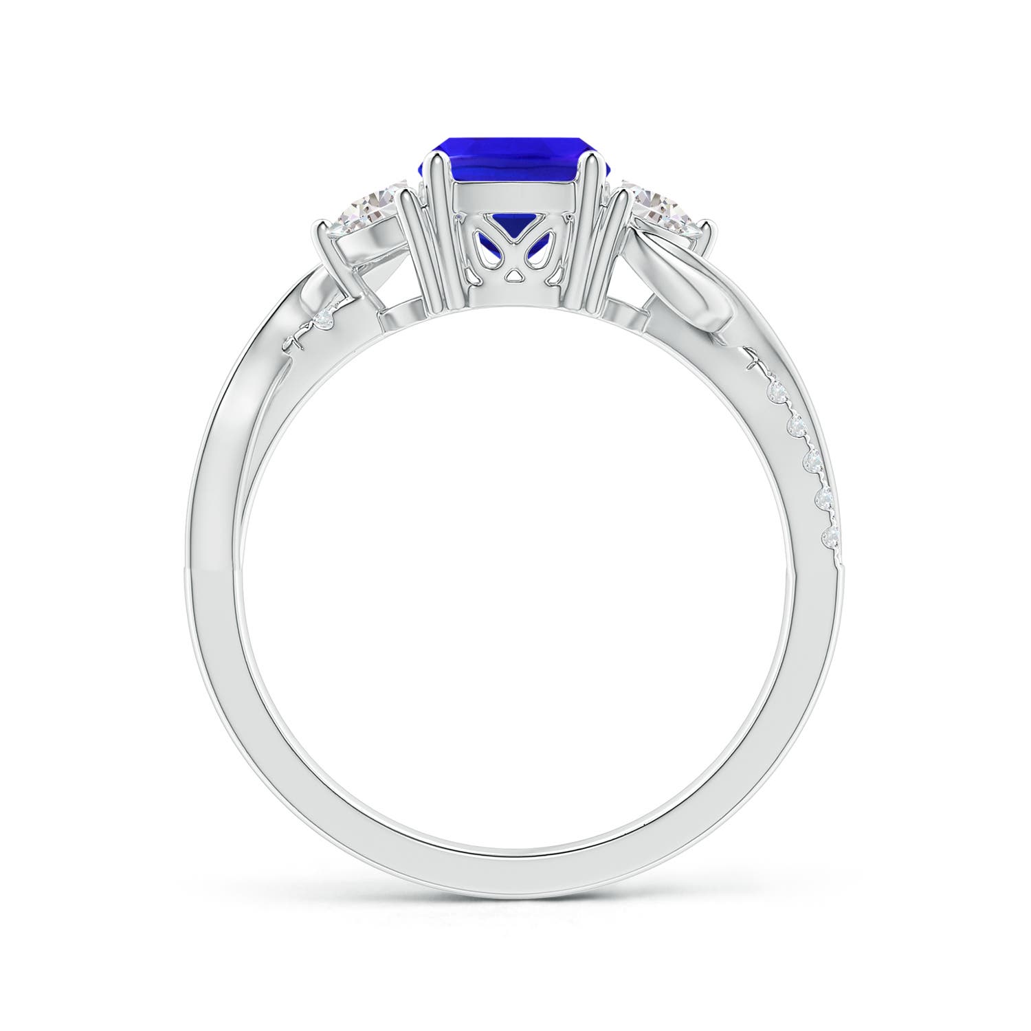 AAA - Tanzanite / 1.43 CT / 14 KT White Gold