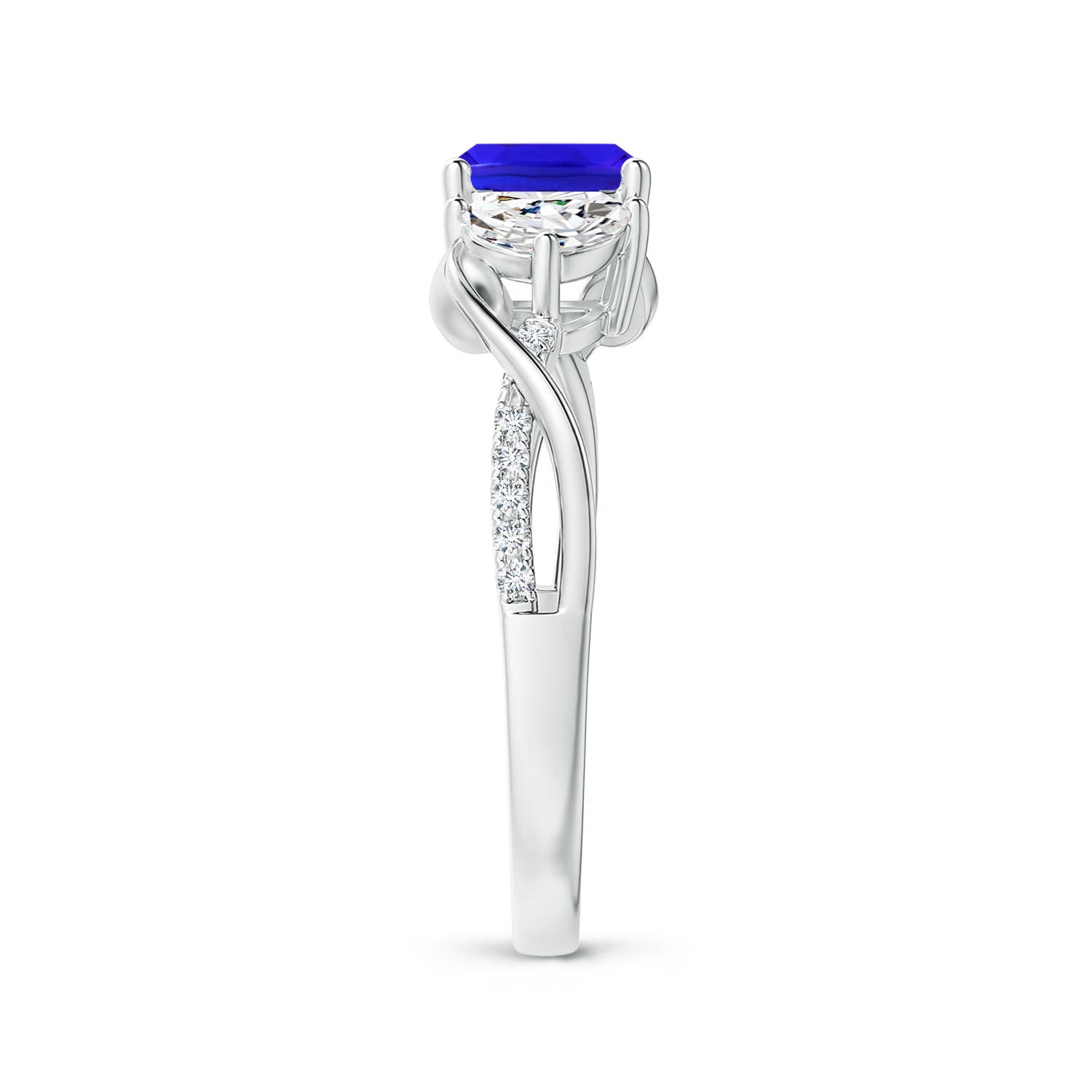 AAA - Tanzanite / 1.43 CT / 14 KT White Gold