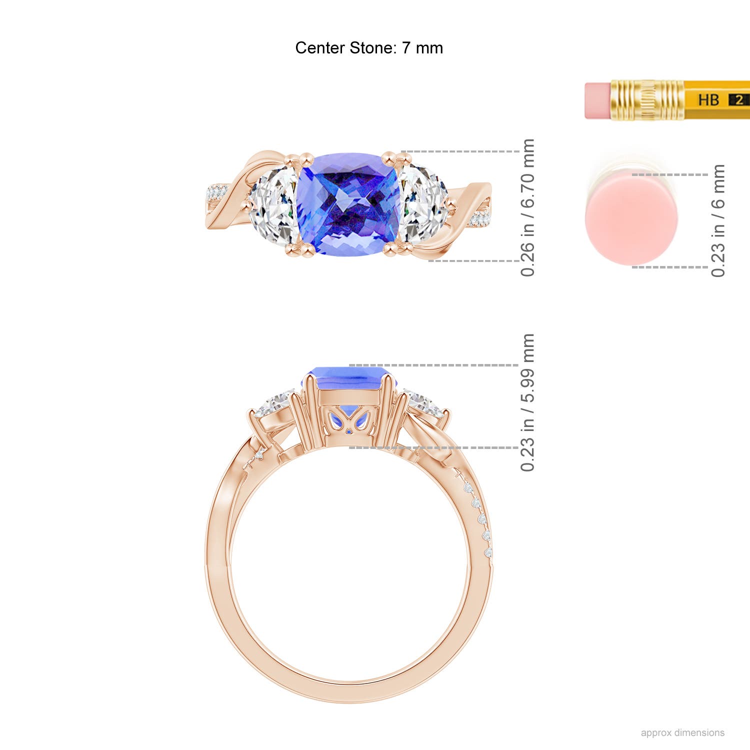 AA - Tanzanite / 1.88 CT / 14 KT Rose Gold