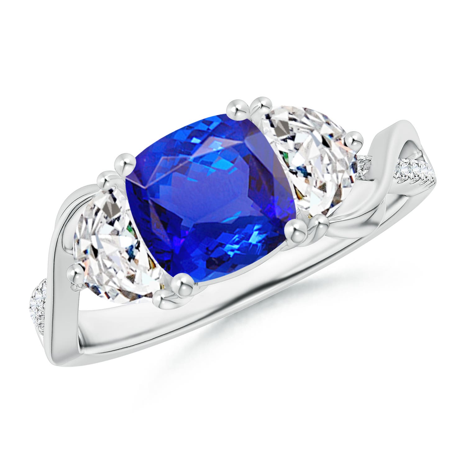 AAA - Tanzanite / 1.88 CT / 14 KT White Gold